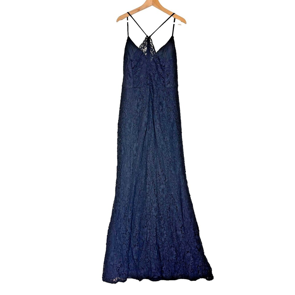 Hayley Paige Formal Maxi Dress All Lace Size 12 Black Romantic Prom Ball Wedding - Picture 6 of 12